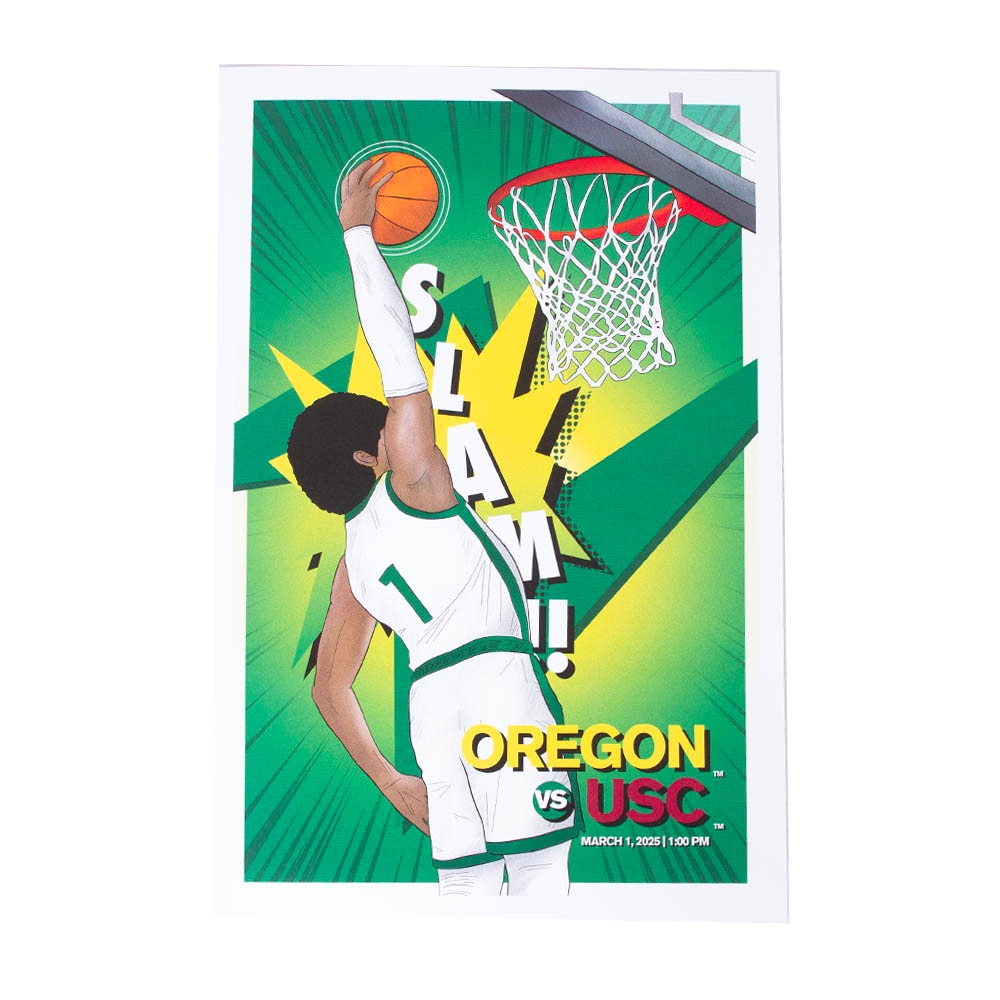 Ducks Spirit, Posters, Gifts, 12"x18", Basketball, USC Game, 916365